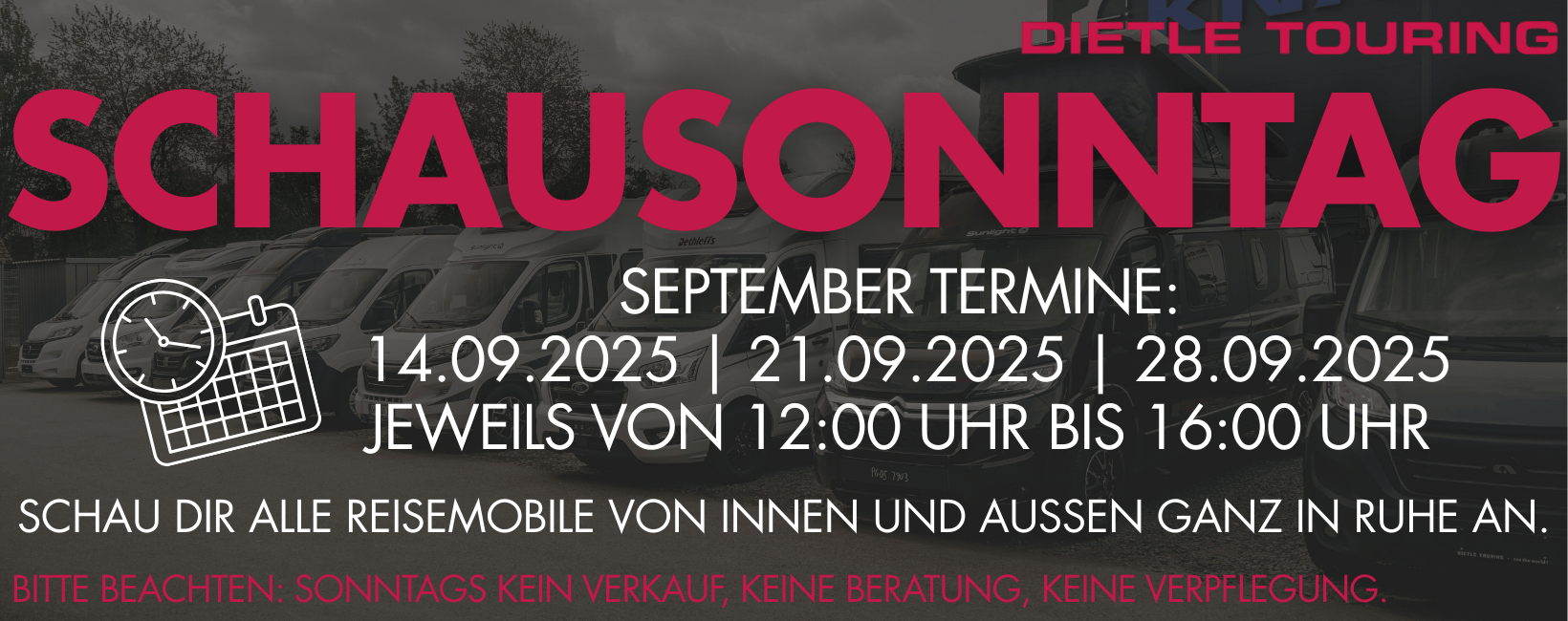 Schausonntag Termine im September